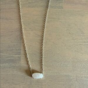Kendra Scott gold Necklace with White Stone